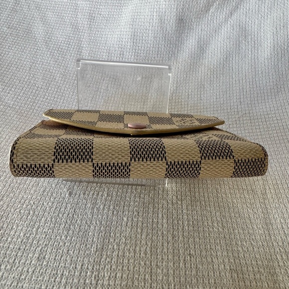 Louis Vuitton Porte feuille Victorine Damier Azur Rose Ballernia Wallet EUC - Picture 7 of 16